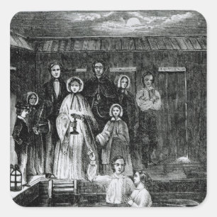 Sticker Carré Baptême mormon