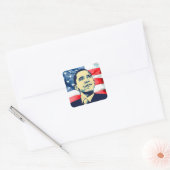 Sticker Carré Barack Obama (Enveloppe)