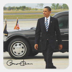 Sticker Carré Barack Obama