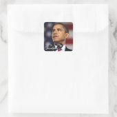 Sticker Carré Barack Obama (Sac)