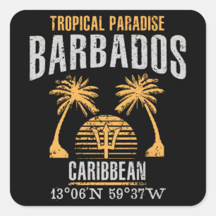 Sticker Carré Barbade
