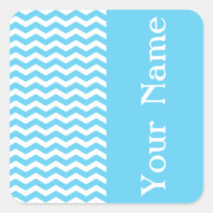 Sticker Carré Barbade Surf Wave Chevron avec le nom