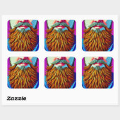 Sticker Carré Barbe (Feuille)