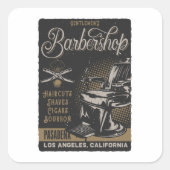 Sticker Carré Barbershop Retro Haircut Shaves (Devant)