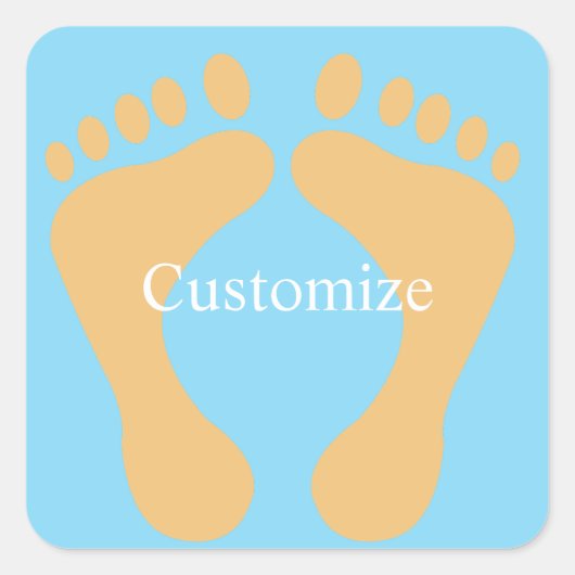 Sticker Carré Barefoot Beach Bum Thunder_Cove (Devant)