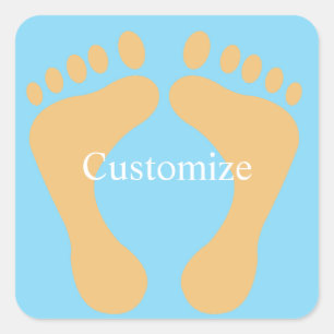 Sticker Carré Barefoot Beach Bum Thunder_Cove