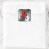 Sticker Carré Baril plein de singes amusant (Sac)