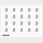 Sticker Carré Barong Peekaboo (Feuille)