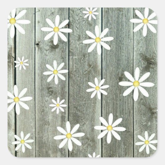 Sticker Carré Barque Daisy Flower (Devant)