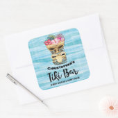Sticker Carré Barre Tiki Monogramme (Enveloppe)