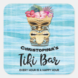 Sticker Carré Barre Tiki Monogramme