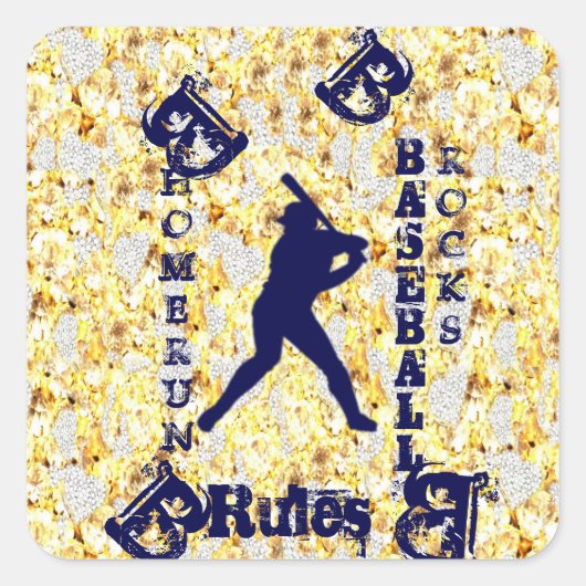 Sticker Carré Base-ball (Devant)