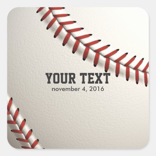Sticker Carré Baseball (Devant)
