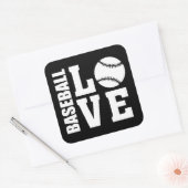 Sticker Carré Baseball - Amour Baseball (Enveloppe)