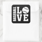 Sticker Carré Baseball - Amour Baseball (Sac)