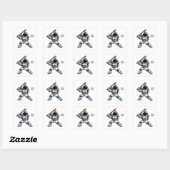 Sticker Carré Baseball Astronaute (Feuille)