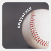Sticker Carré Baseball personnalisé (Devant)