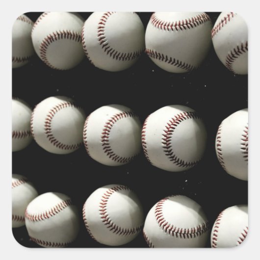 Sticker Carré Baseballs (Devant)