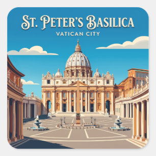 Sticker Carré Basilique Saint-Pierre de la Cité du Vatican