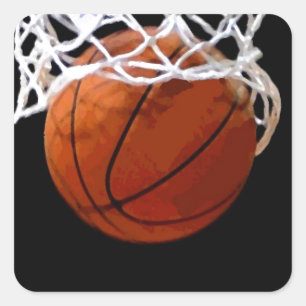 Sticker Carré Basket-ball