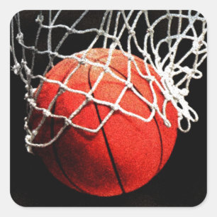 Sticker Carré Basket-ball