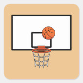 Sticker Carré Basket-ball (Devant)