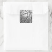 Sticker Carré Basket-ball avec effet crayon (Sac)