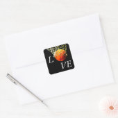 Sticker Carré Basket-ball I Love (Enveloppe)
