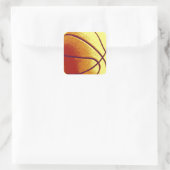 Sticker Carré Basket-ball Jaune Orange (Sac)