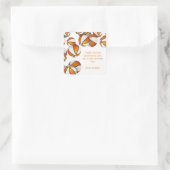 Sticker Carré basket blanc orange filles sport (Sac)