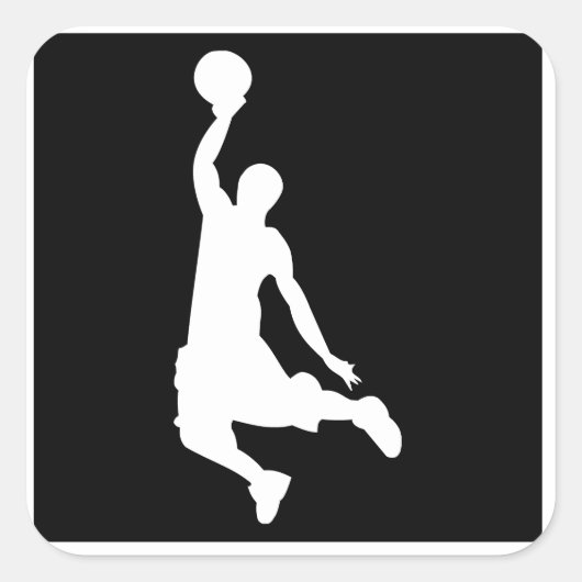 Sticker Carré Basketball Dunk (Devant)