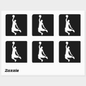 Sticker Carré Basketball Dunk (Feuille)