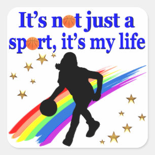 STICKER CARRÉ BASKETBALL EST MON BASKETBALL DE VIE CONCEPTION