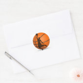 Sticker Carré basketball joueur silhouette pop art (Enveloppe)