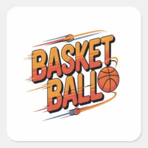 Sticker Carré Basketball Thrill