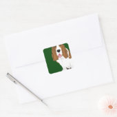 Sticker Carré Basset Hound (Enveloppe)