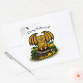 Sticker Carré Bat d'Halloween mignonne (Enveloppe)