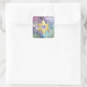 Sticker Carré Bat mitzvah Abstrait Shimmery Pastel Motif (Sac)