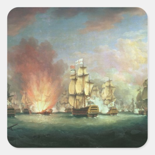 Sticker Carré Bataille au clair de lune : bataille au large du c (Devant)