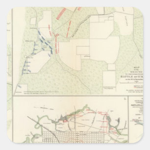 Sticker Carré Bataille de bayou Fourche de Corinthe Iuka