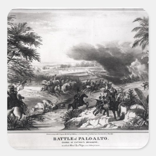 Sticker Carré Bataille de Palo Alto (Devant)