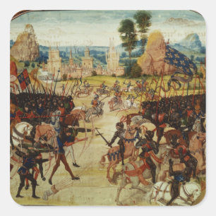 Sticker Carré Bataille de Poitiers, de Froissart chronique