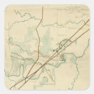 Sticker Carré Bataille de rivière de pierres - guerre civile