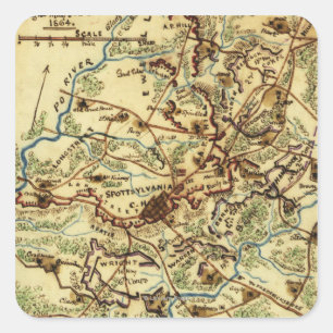 Sticker Carré Bataille de Spotsylvania Court House