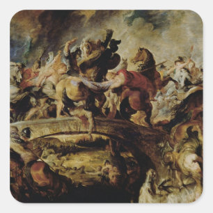 Sticker Carré Bataille des Amazone et des Grecs, c.1617