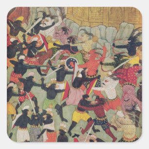Sticker Carré Bataille entre les armées de Rama et Ravana