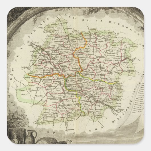 Sticker Carré Batch et Garonne (Devant)