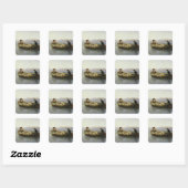 Sticker Carré Bateau à rames, 1863 (Feuille)