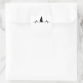 Sticker Carré Bateau à voile Heartbeat Skipper Fun Catamaran Cad (Sac)