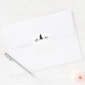 Sticker Carré Bateau à voile Heartbeat Skipper Fun Catamaran Cad (Enveloppe)